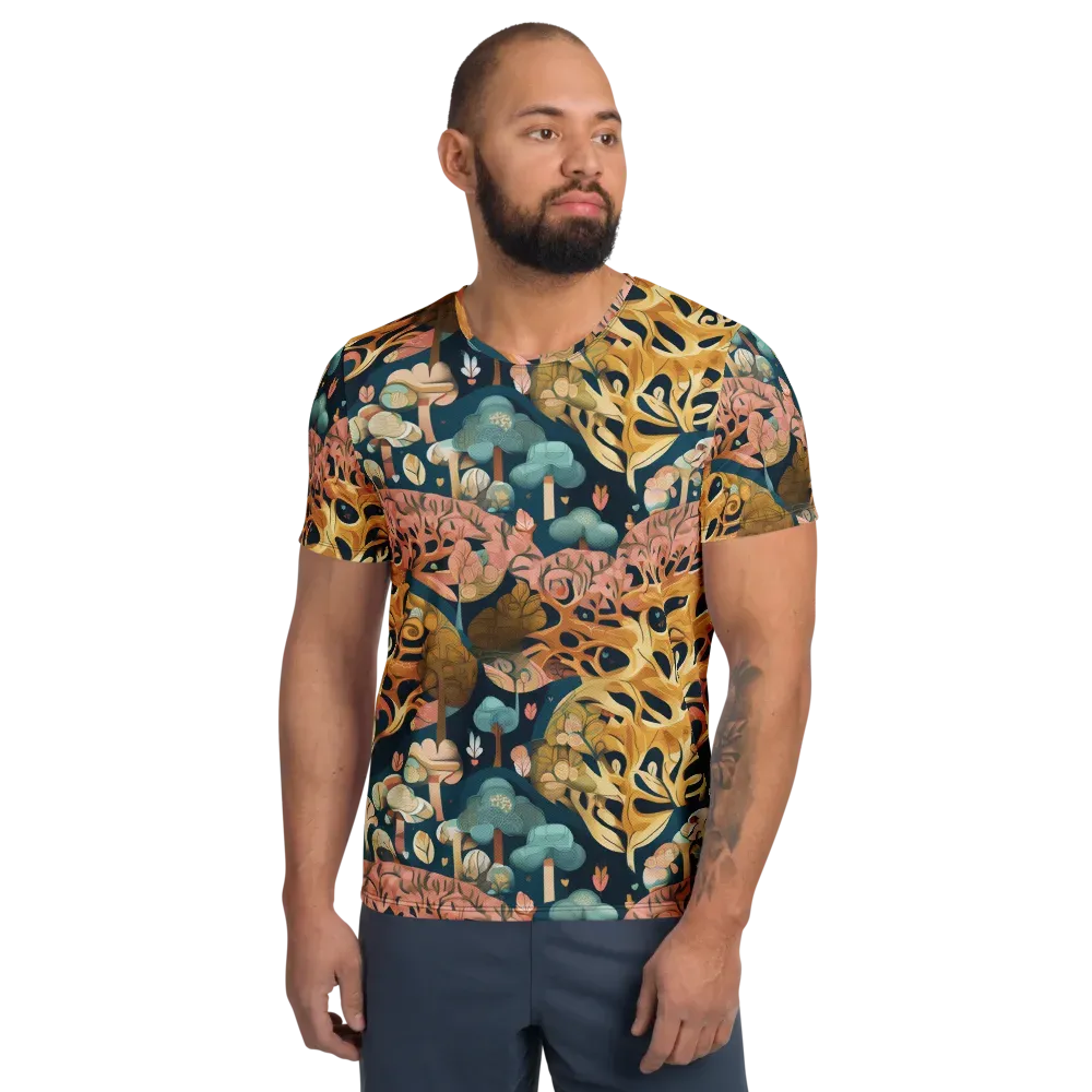 Midnight Mycelium on Men's Athletic T-Shirt — Front