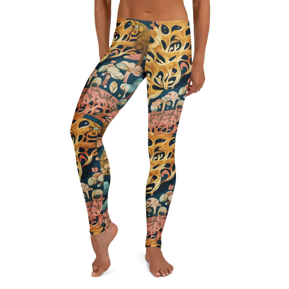 Midnight Mycelium on Leggings — Front