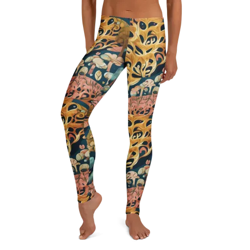 Midnight Mycelium on a Leggings
