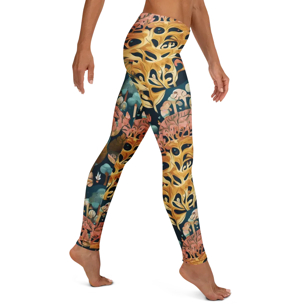 Midnight Mycelium on Leggings — Right