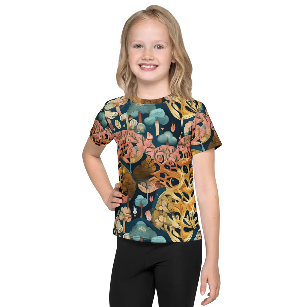 Midnight Mycelium on Kids Crew Neck T-Shirt — Front