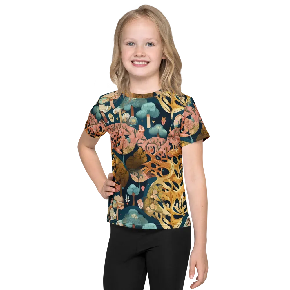 Midnight Mycelium on Kids Crew Neck T-Shirt — Front