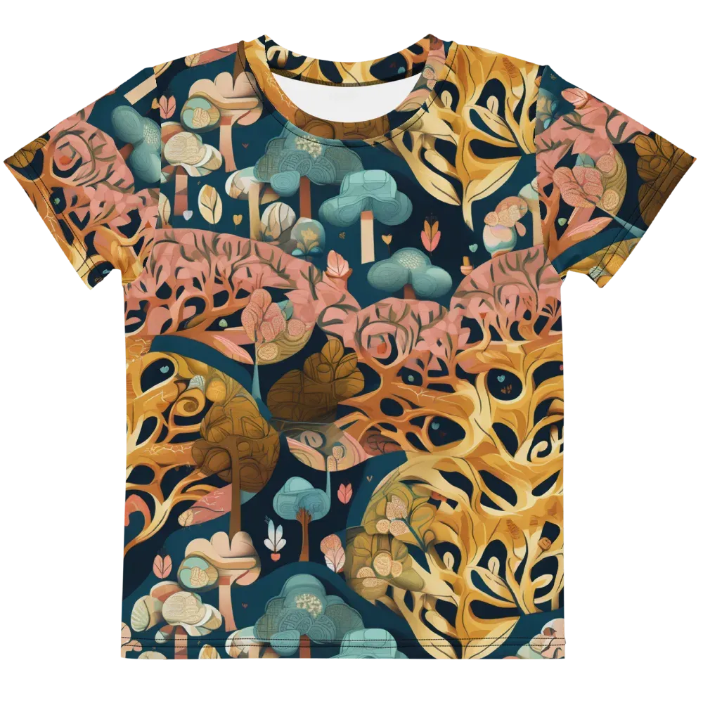 Midnight Mycelium on Kids Crew Neck T-Shirt — Front