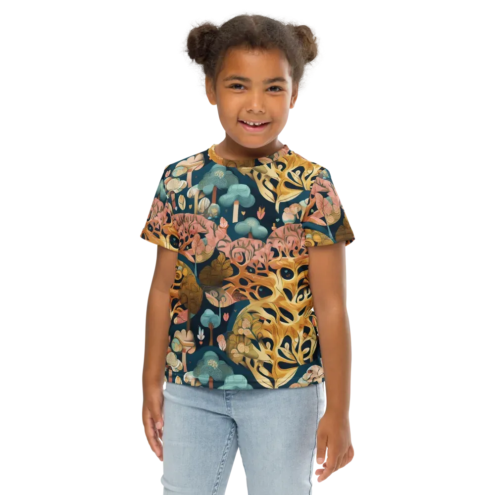 Midnight Mycelium on Kids Crew Neck T-Shirt — Front