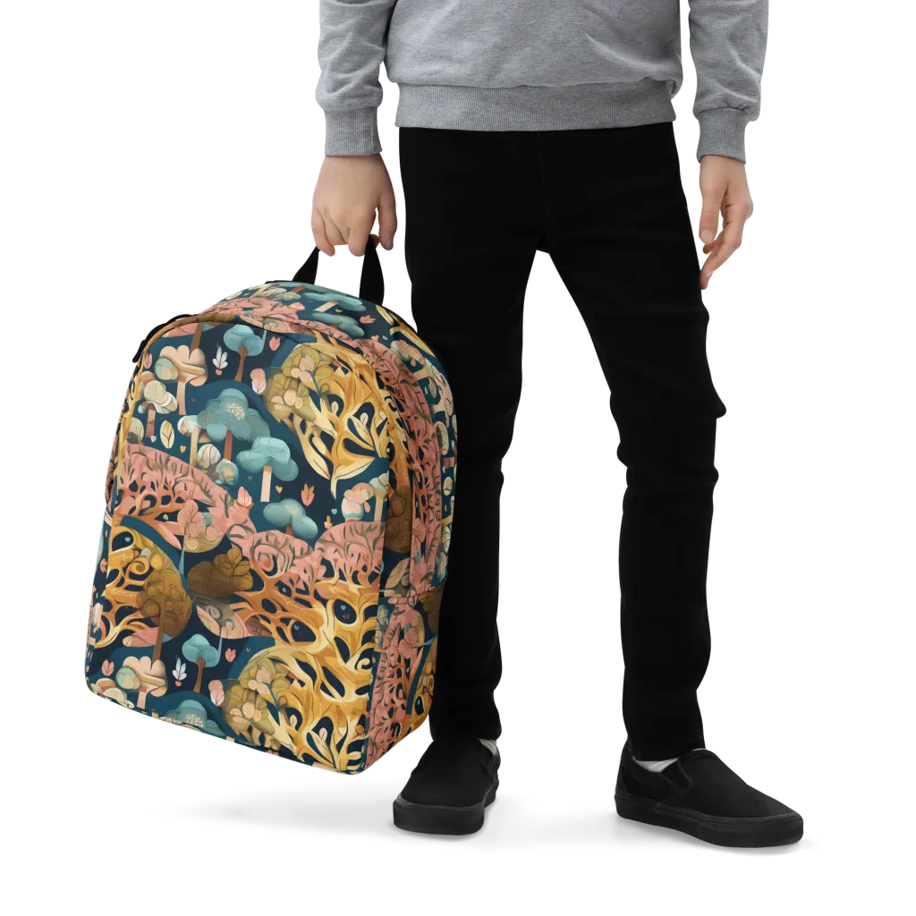 Midnight Mycelium on Minimalist Backpack — Zoomed-in