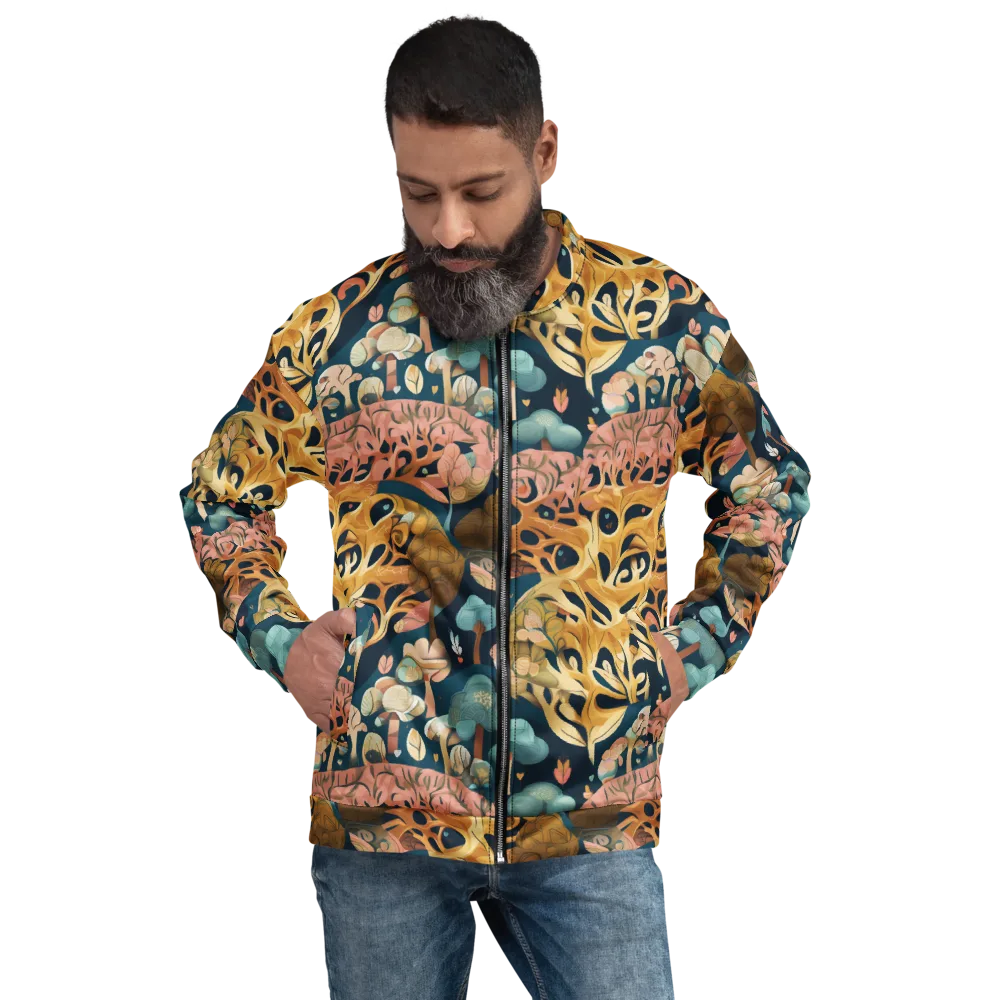 Midnight Mycelium on Bomber Jacket — Front