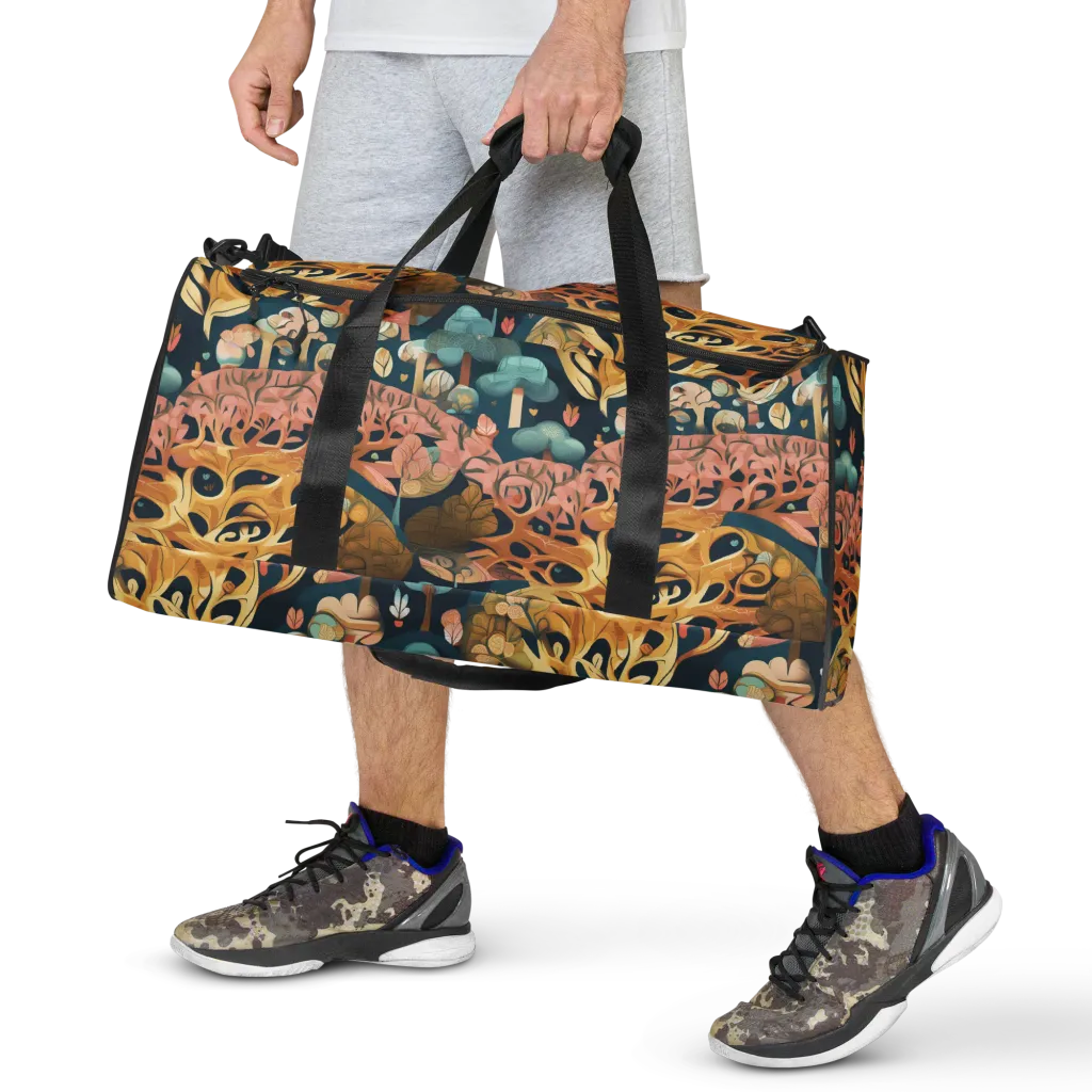 Midnight Mycelium on Duffle Bag — Front