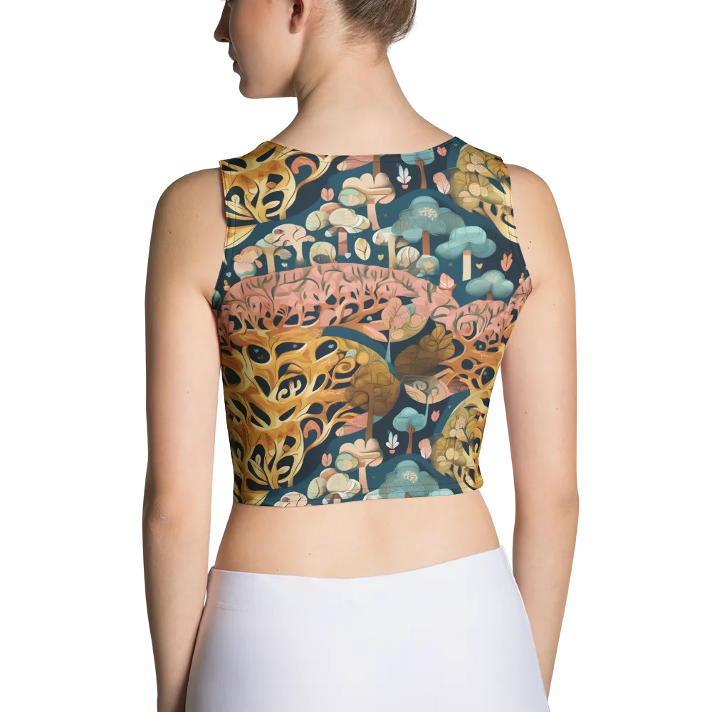 Midnight Mycelium on Crop Top — Back