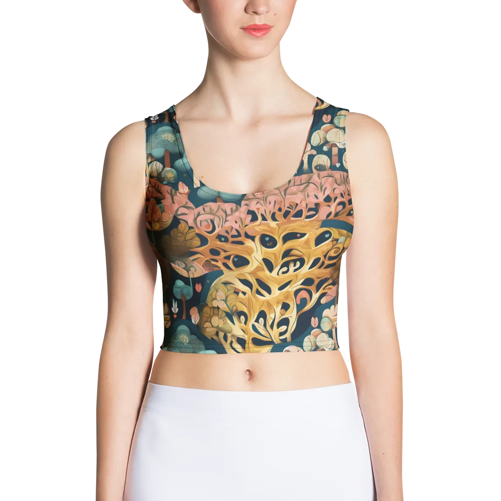 Midnight Mycelium on Crop Top — Front