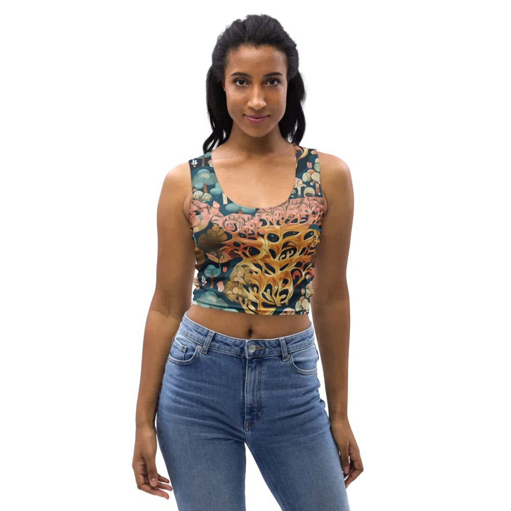 Midnight Mycelium on Crop Top — Front