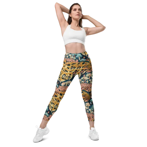 Midnight Mycelium on a Leggings with Pockets