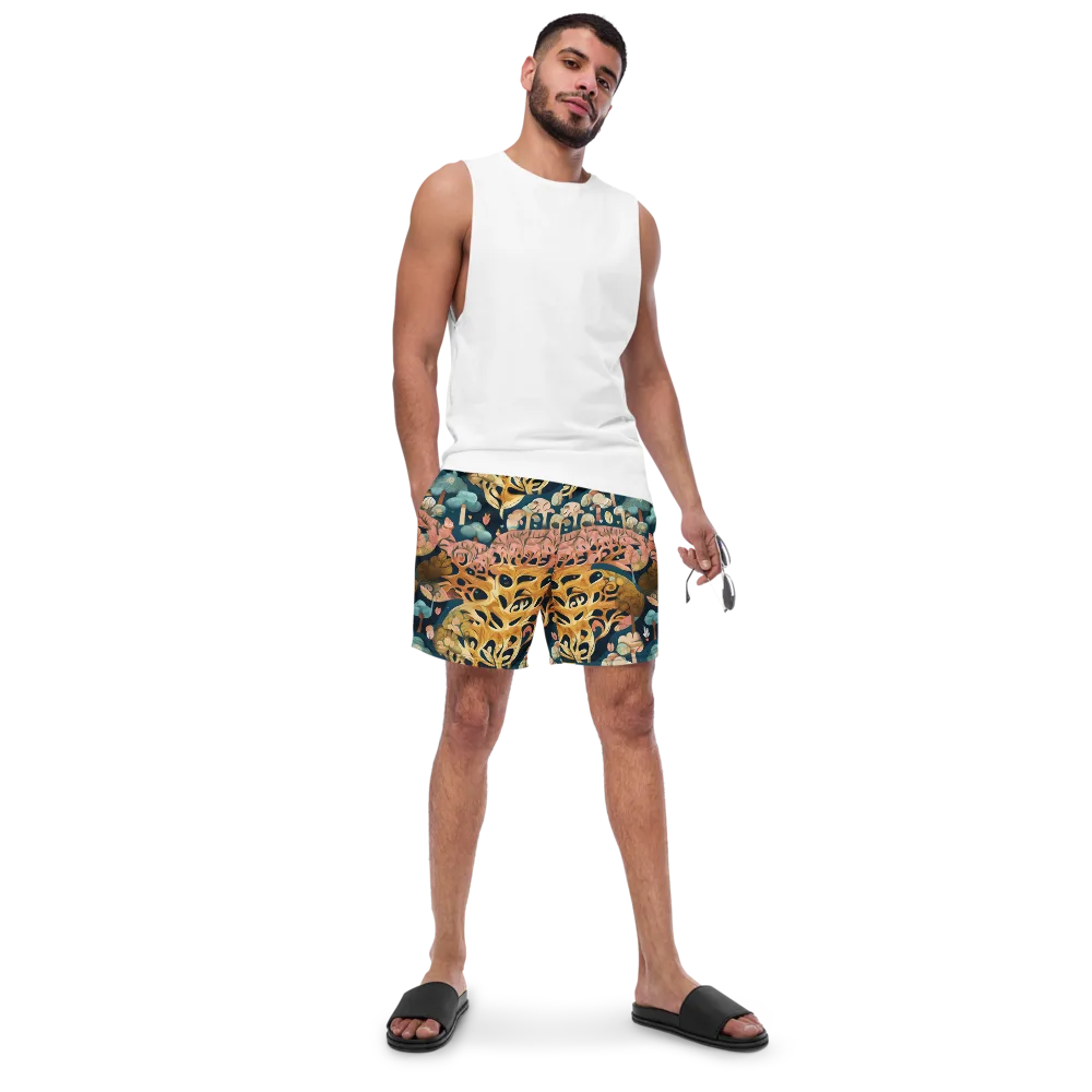 Midnight Mycelium on Swim Trunks — Front