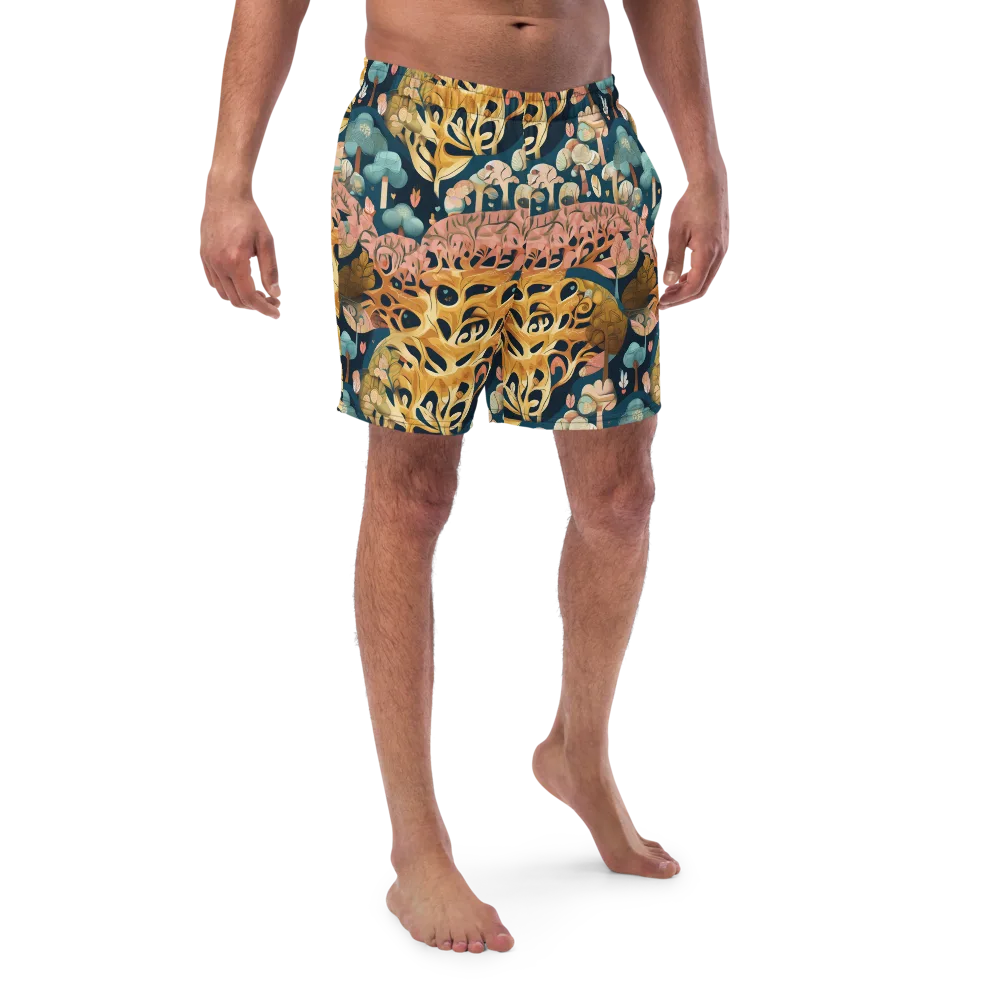 Midnight Mycelium on Swim Trunks — Front