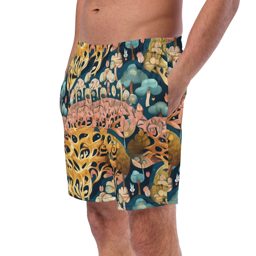 Midnight Mycelium on Swim Trunks — Left Front