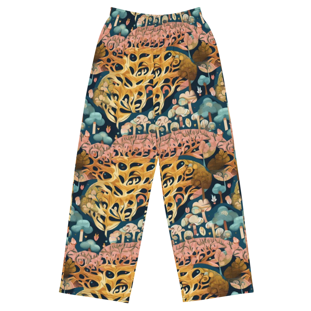 Midnight Mycelium on Wide-Leg Pants — Front