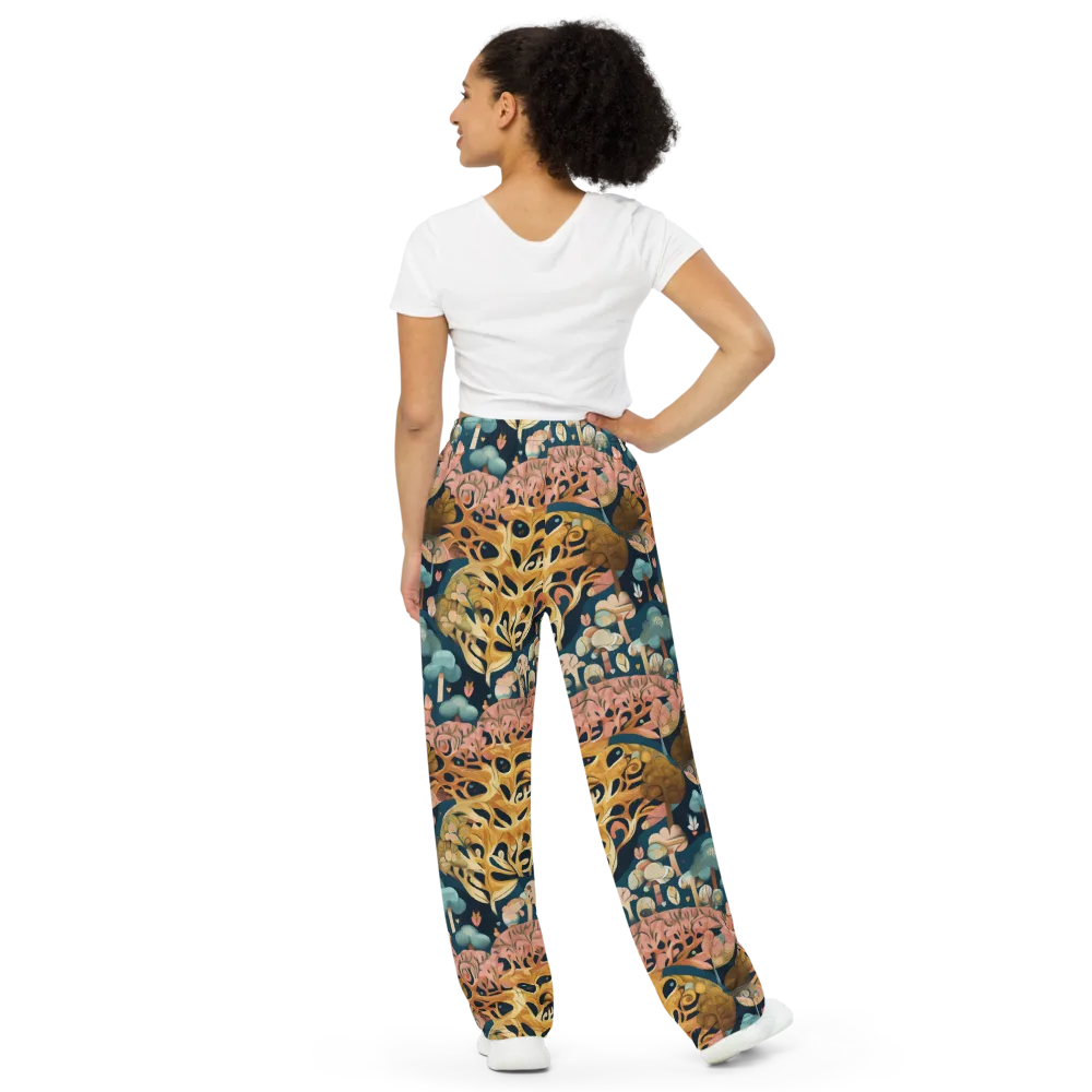 Midnight Mycelium on Wide-Leg Pants — Back