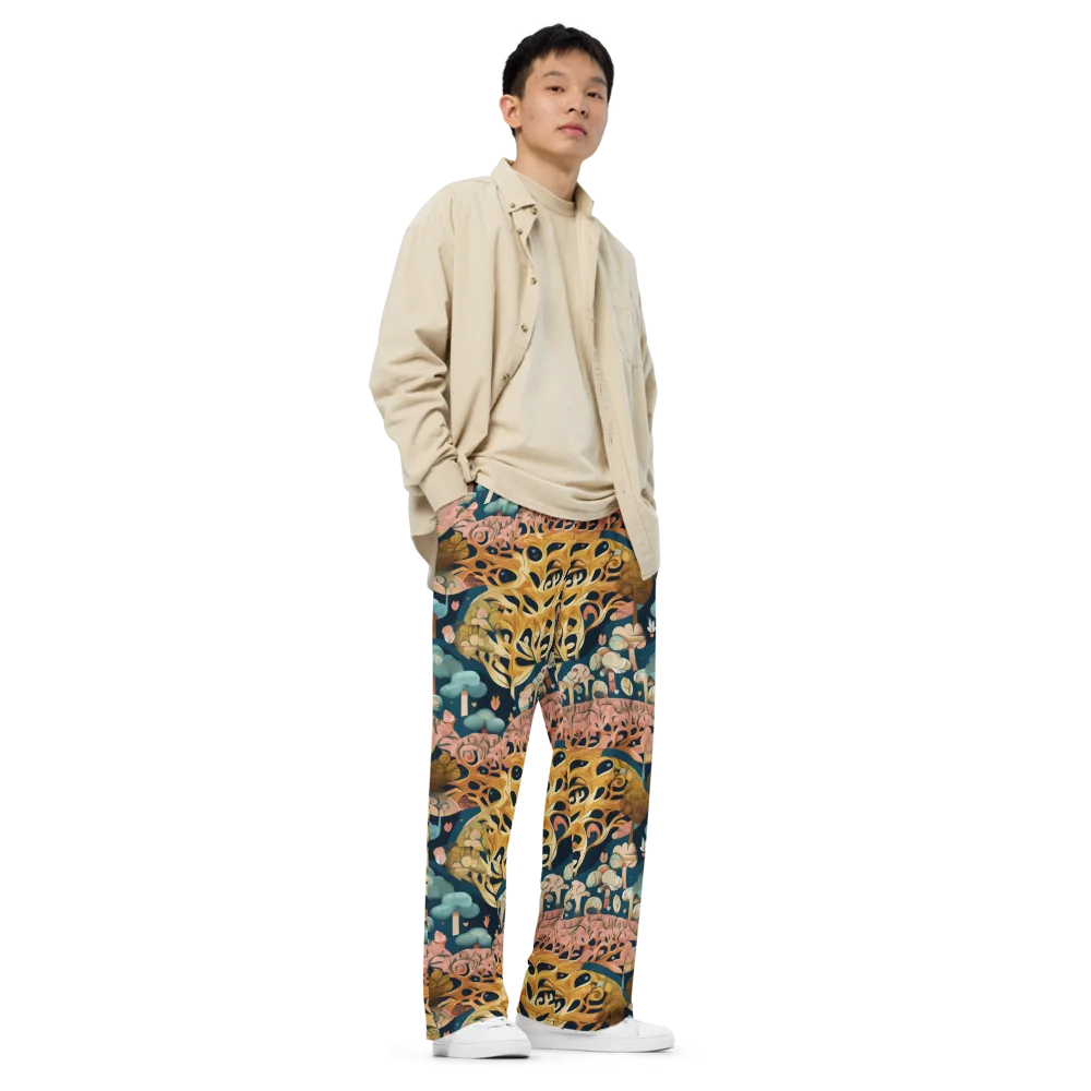 Midnight Mycelium on Wide-Leg Pants — Right Front