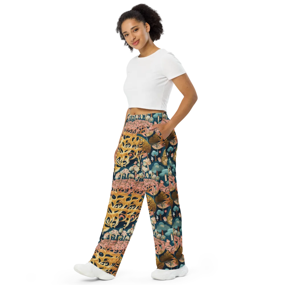 Midnight Mycelium on Wide-Leg Pants — Left Front