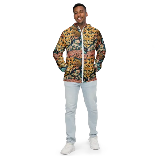Midnight Mycelium on a Men's Windbreaker
