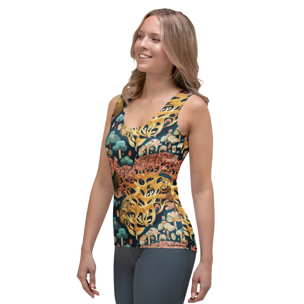 Midnight Mycelium on Women's Tank Top — Left Front