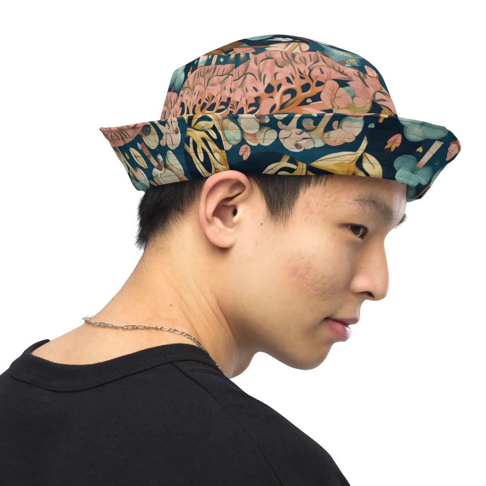 Midnight Mycelium on Reversible Bucket Hat — Right Outside