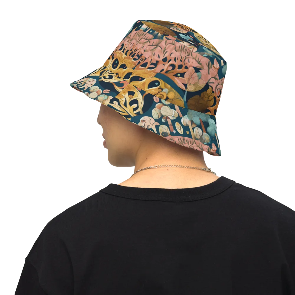 Midnight Mycelium on Reversible Bucket Hat — Back Inside