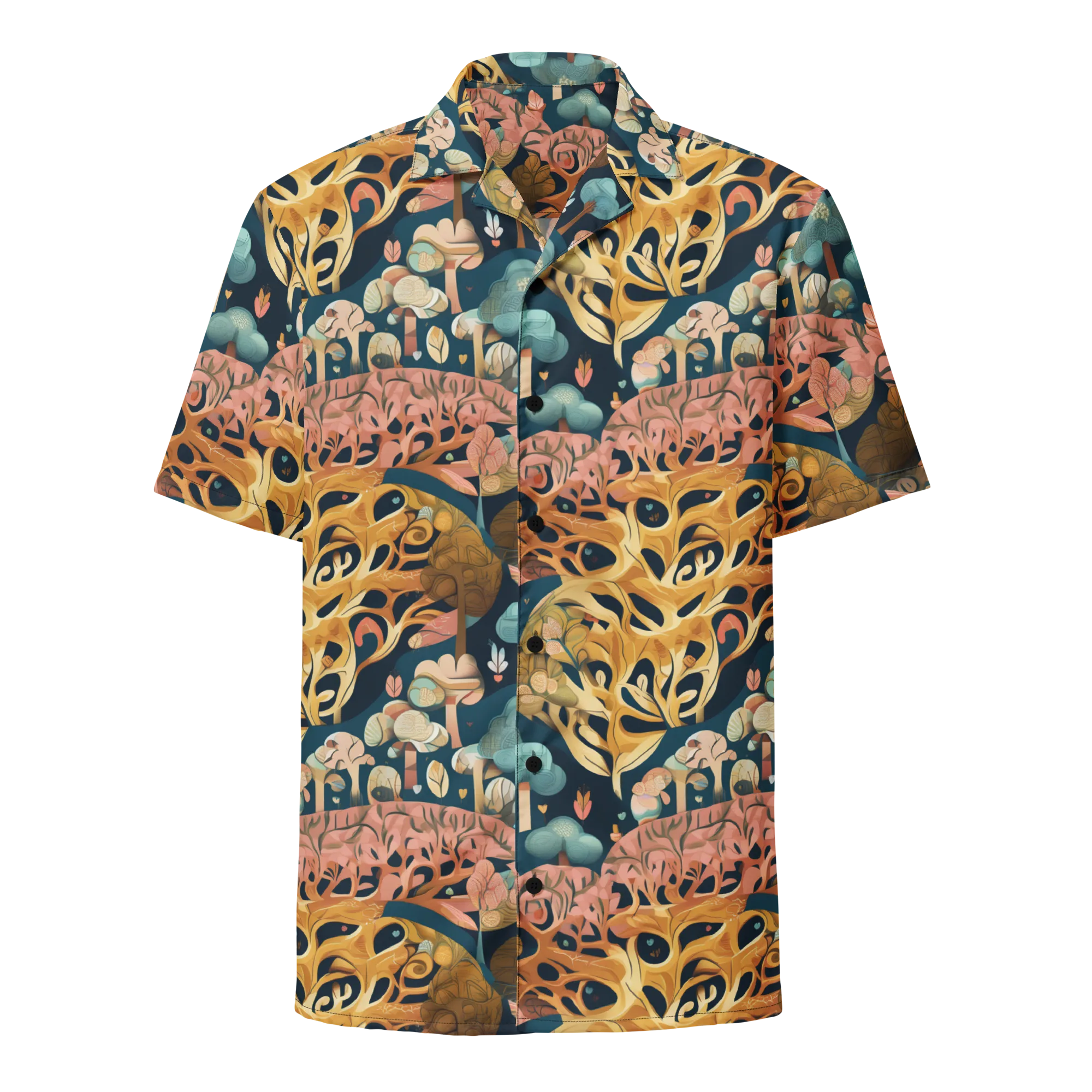 Midnight Mycelium on Button Shirt — Front