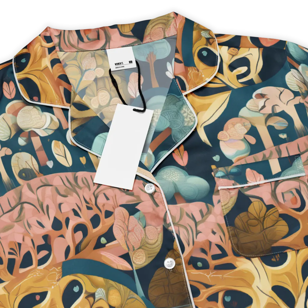 Midnight Mycelium on Women's Short Sleeve Pajama Top — Product details