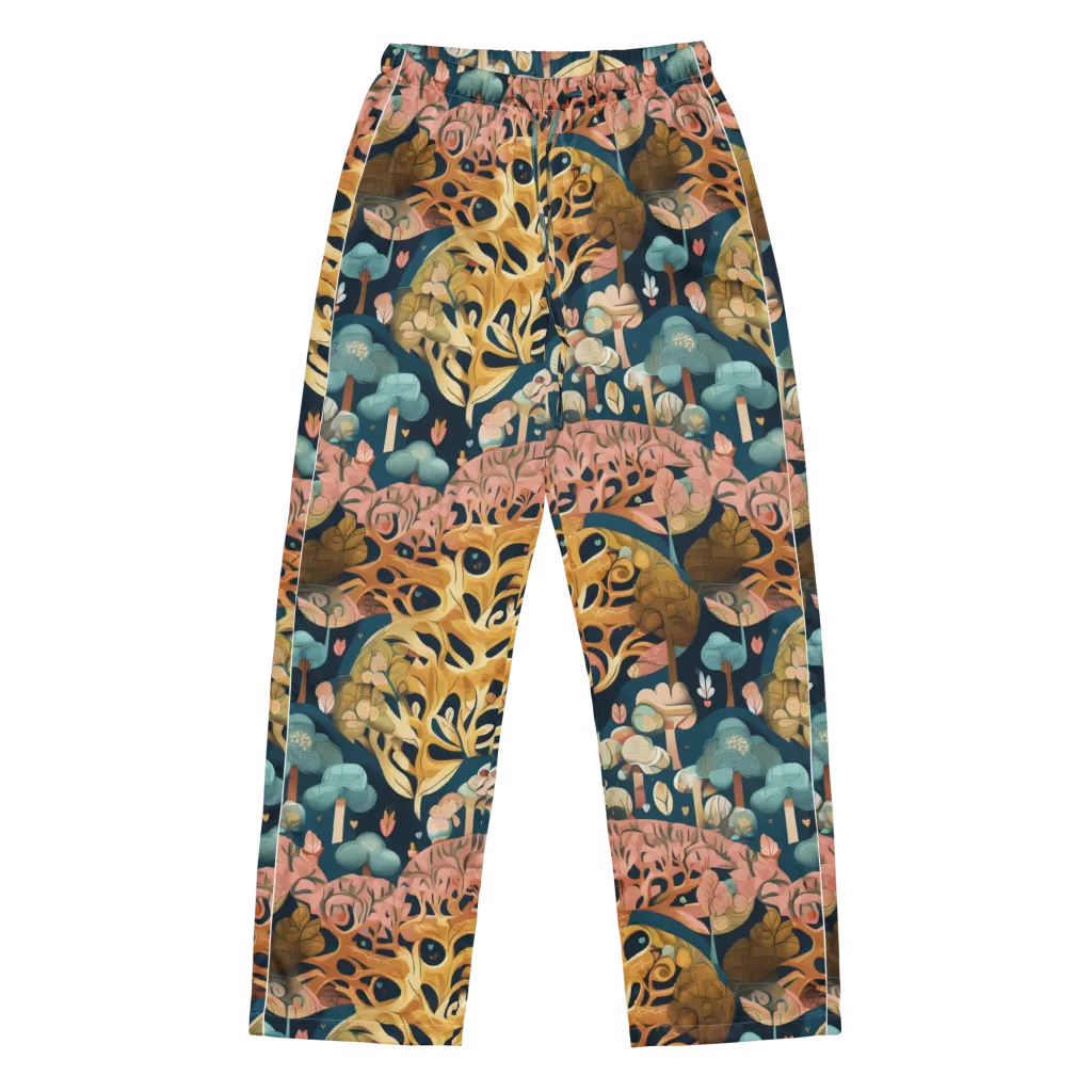 Midnight Mycelium on Women's Pajama Pants — Front