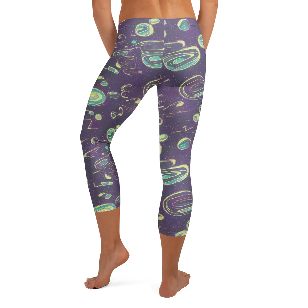 Lunar Lichen on Capri Leggings — Back