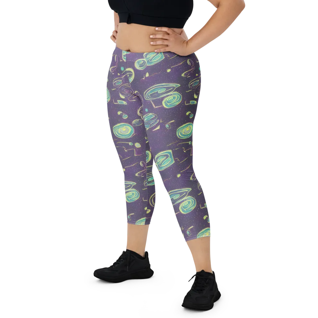 Lunar Lichen on Capri Leggings — Front