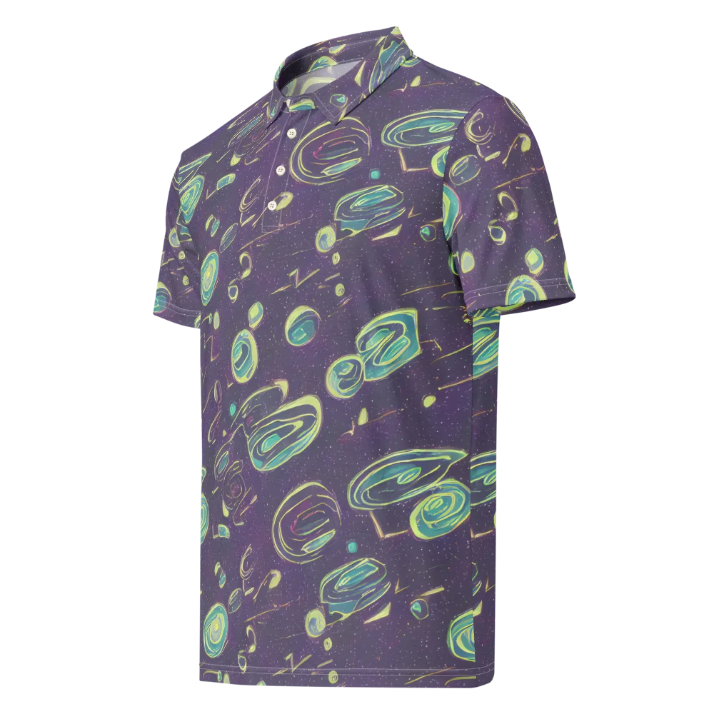 Lunar Lichen on Men's Slim Fit Polo Shirt — Left Front