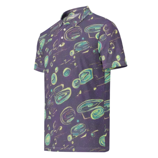 Lunar Lichen on a Men's Slim Fit Polo Shirt