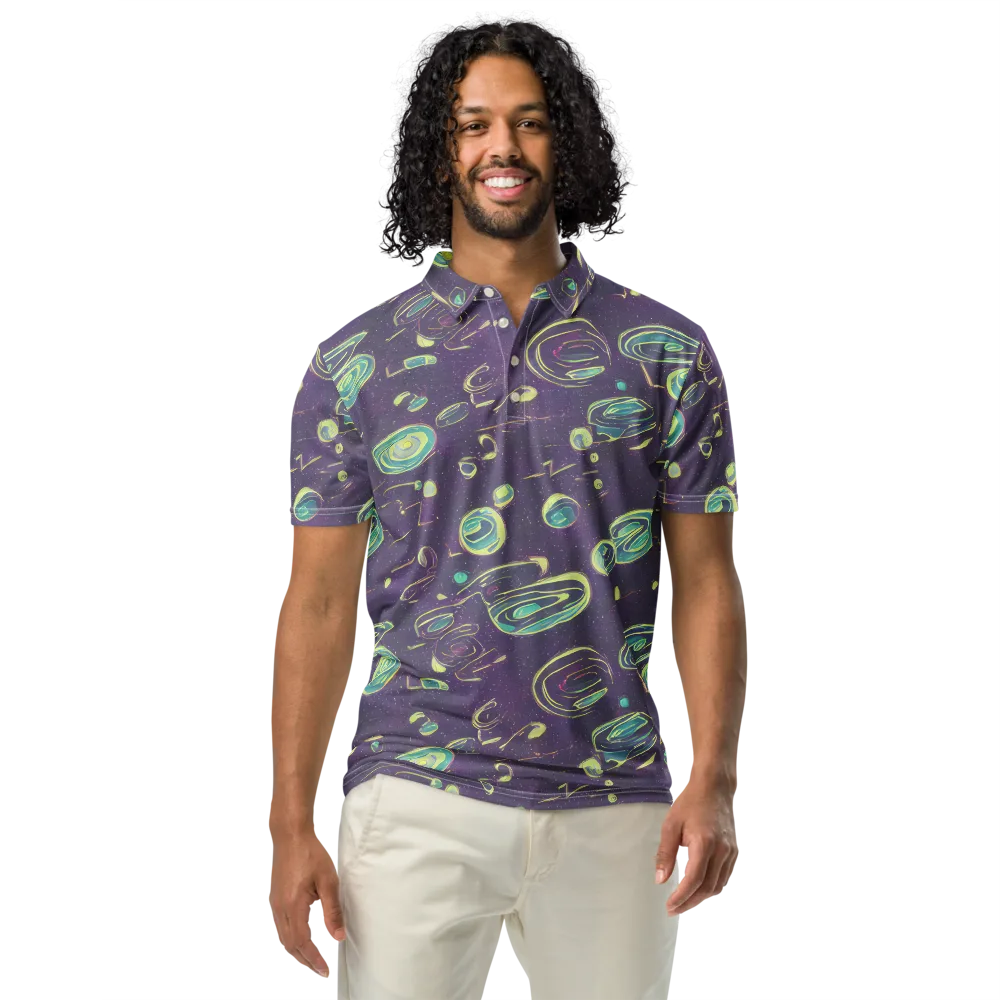 Lunar Lichen on Men's Slim Fit Polo Shirt — Front