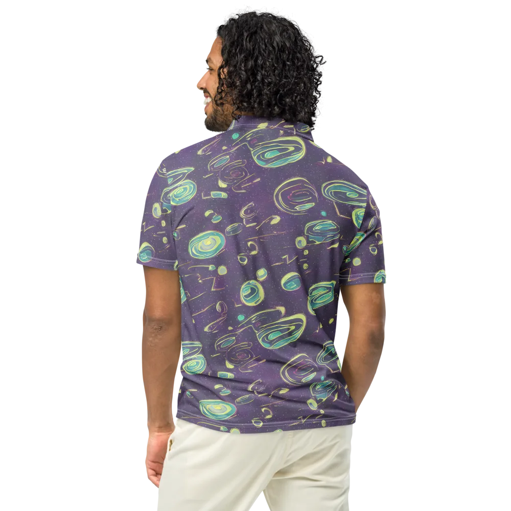 Lunar Lichen on Men's Slim Fit Polo Shirt — Back