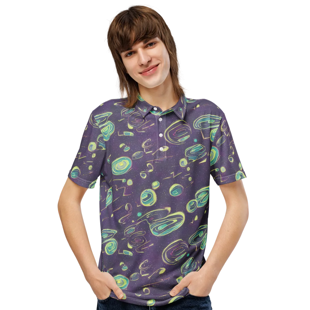 Lunar Lichen on Men's Slim Fit Polo Shirt — Front