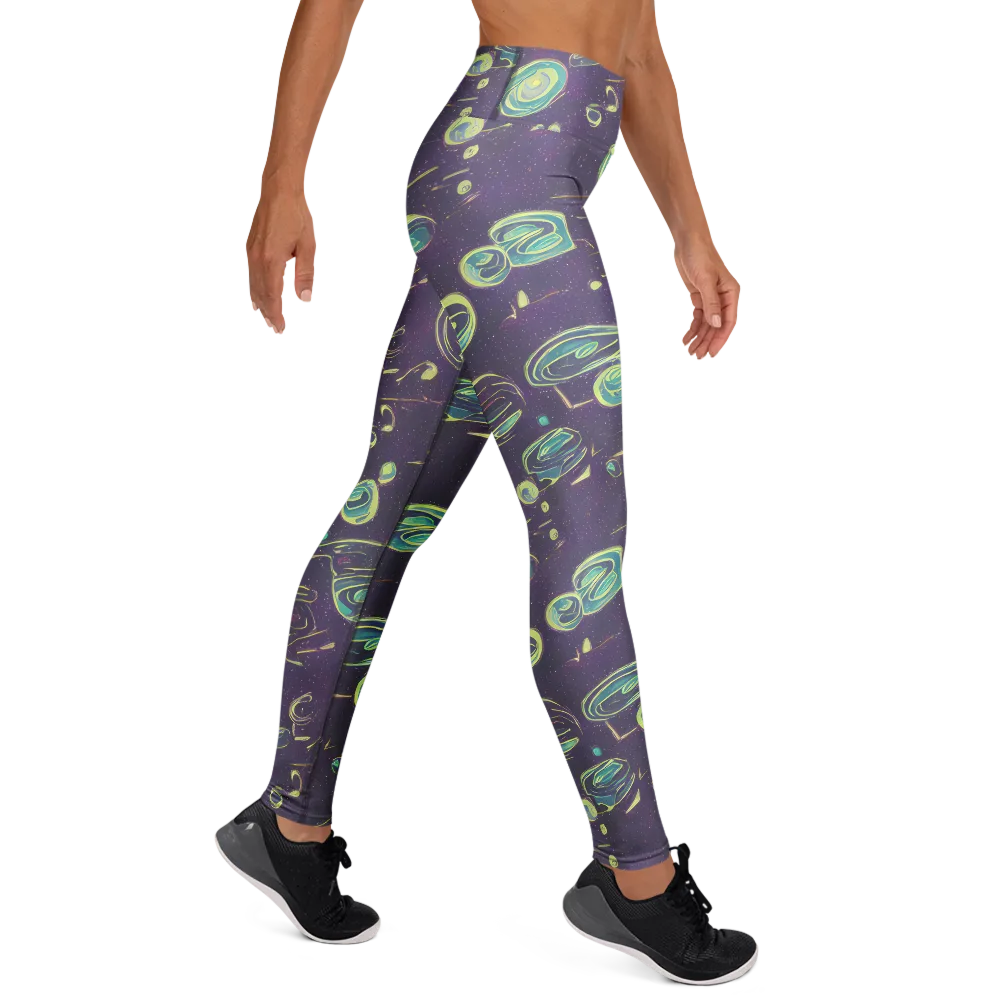 Lunar Lichen on Yoga Leggings — Right