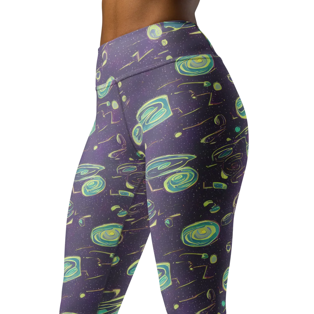 Lunar Lichen on Yoga Leggings — Left Front