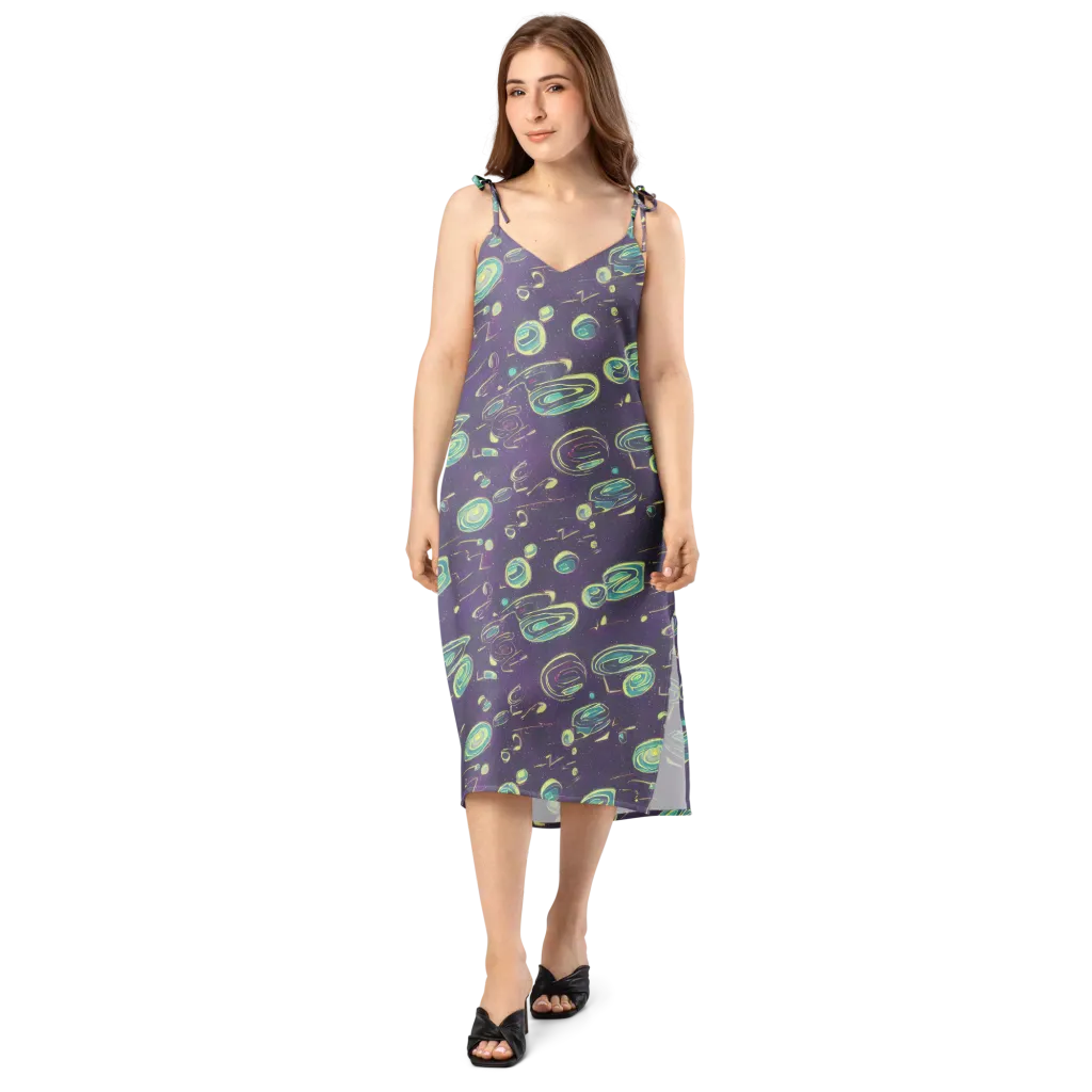Lunar Lichen on Slip Dress — Front