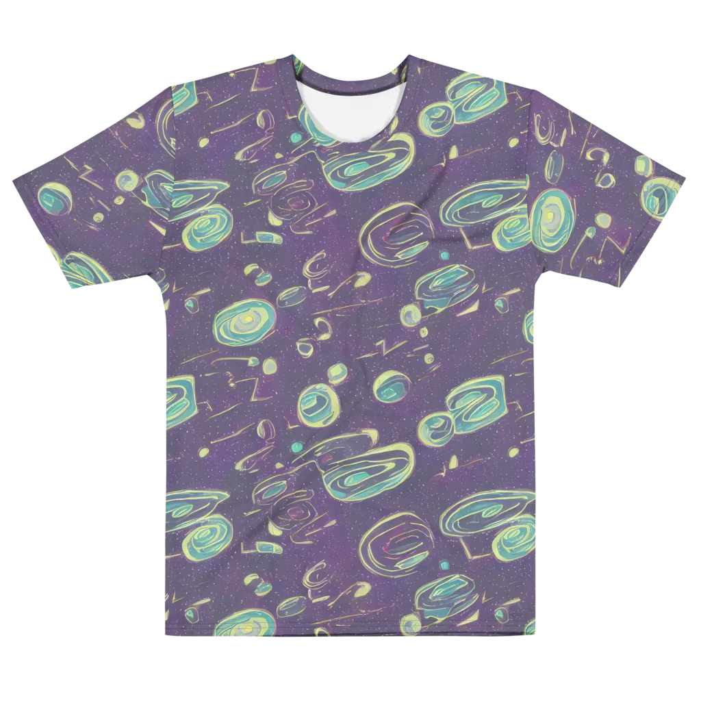 Lunar Lichen on Men's Cotton Crew Neck T-Shirt — Front
