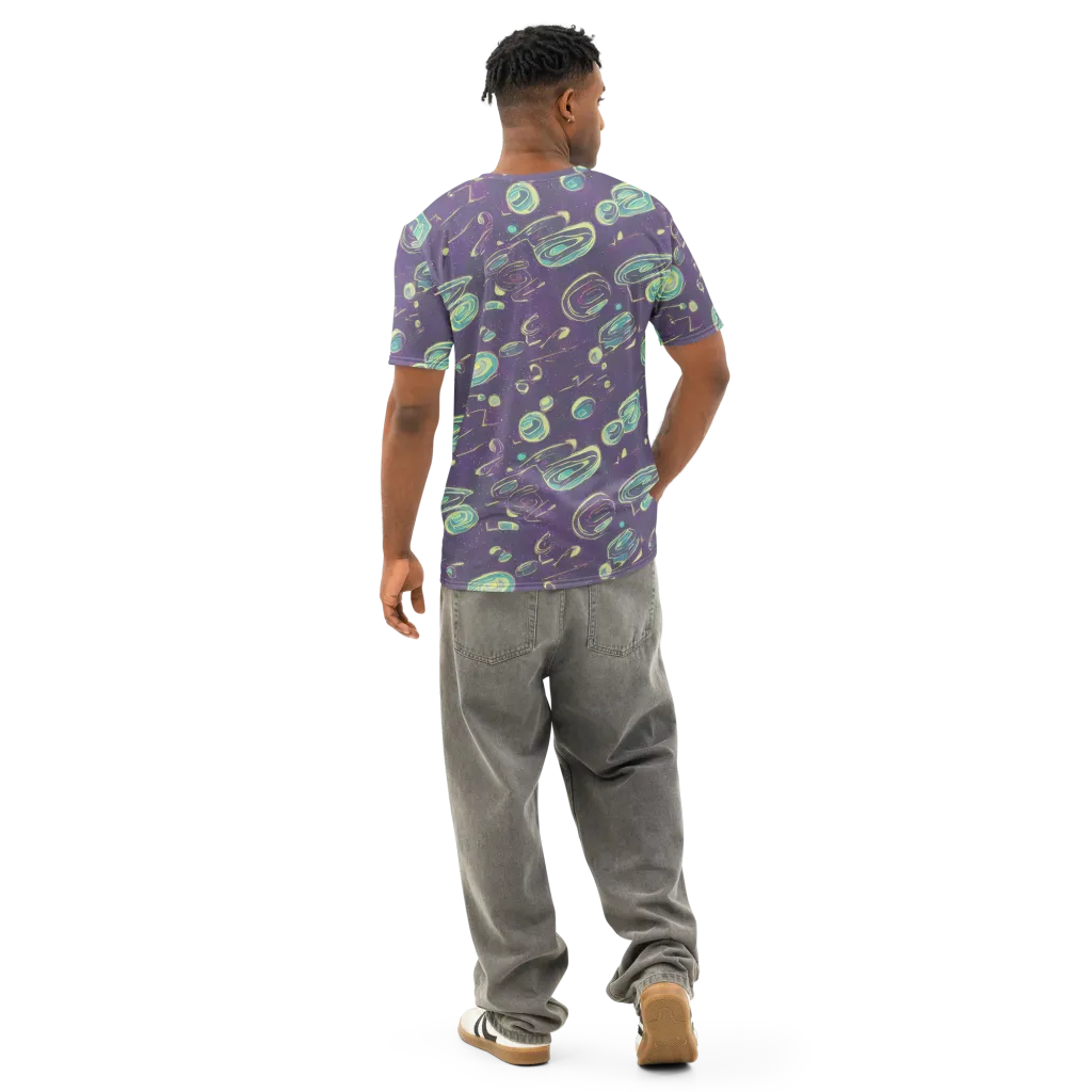 Lunar Lichen on Men's Cotton Crew Neck T-Shirt — Back