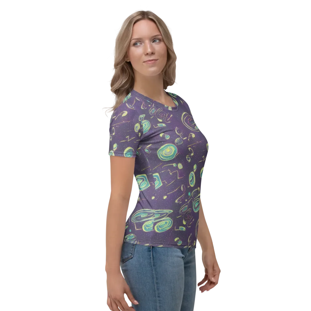 Lunar Lichen on Women's Crew Neck T-Shirt — Right