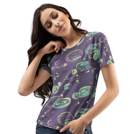 Lunar Lichen on a Women's Crew Neck T-Shirt