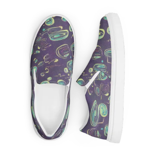 Lunar Lichen on a Men's Slip-On Canvas Shoes