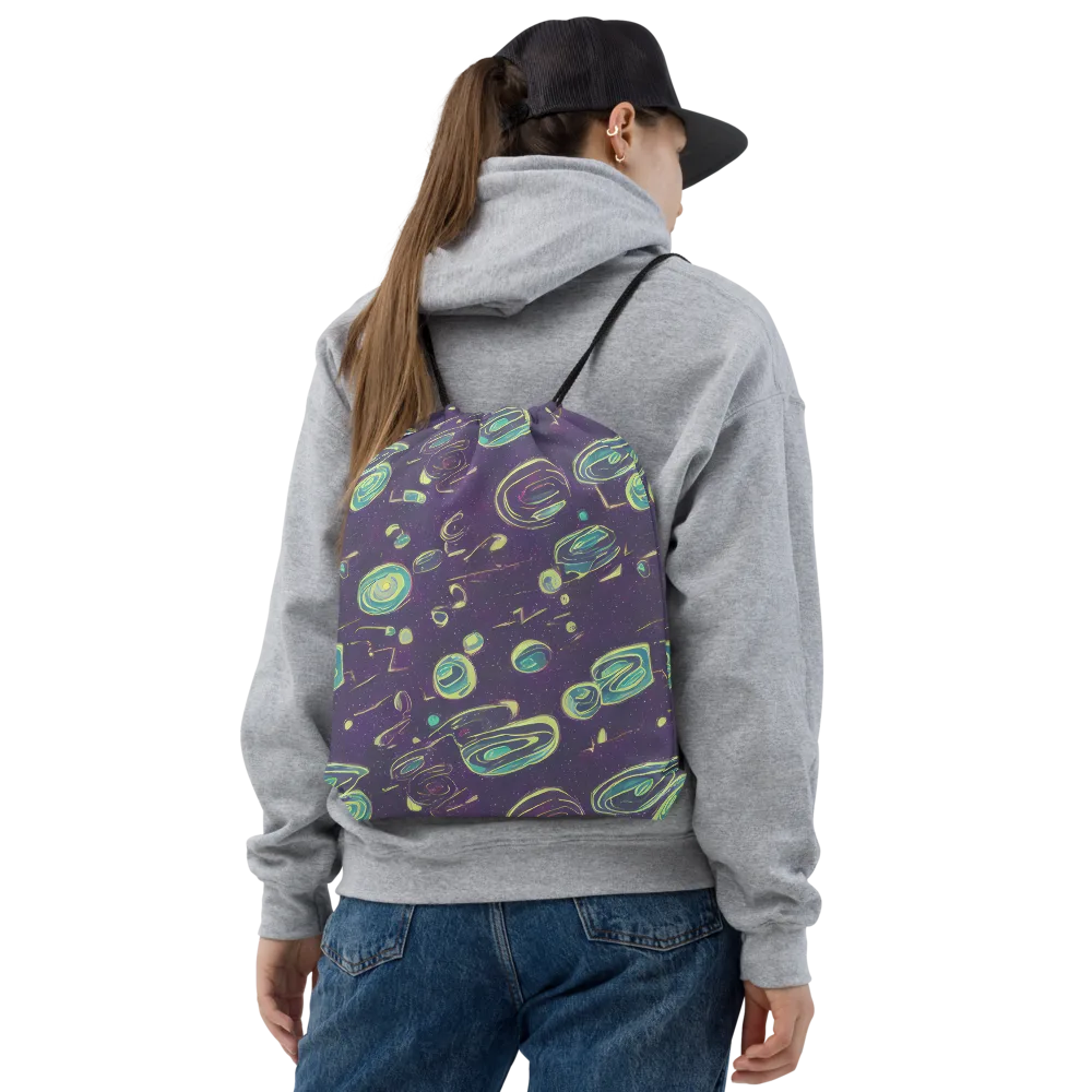 Lunar Lichen on Drawstring Bag — Front