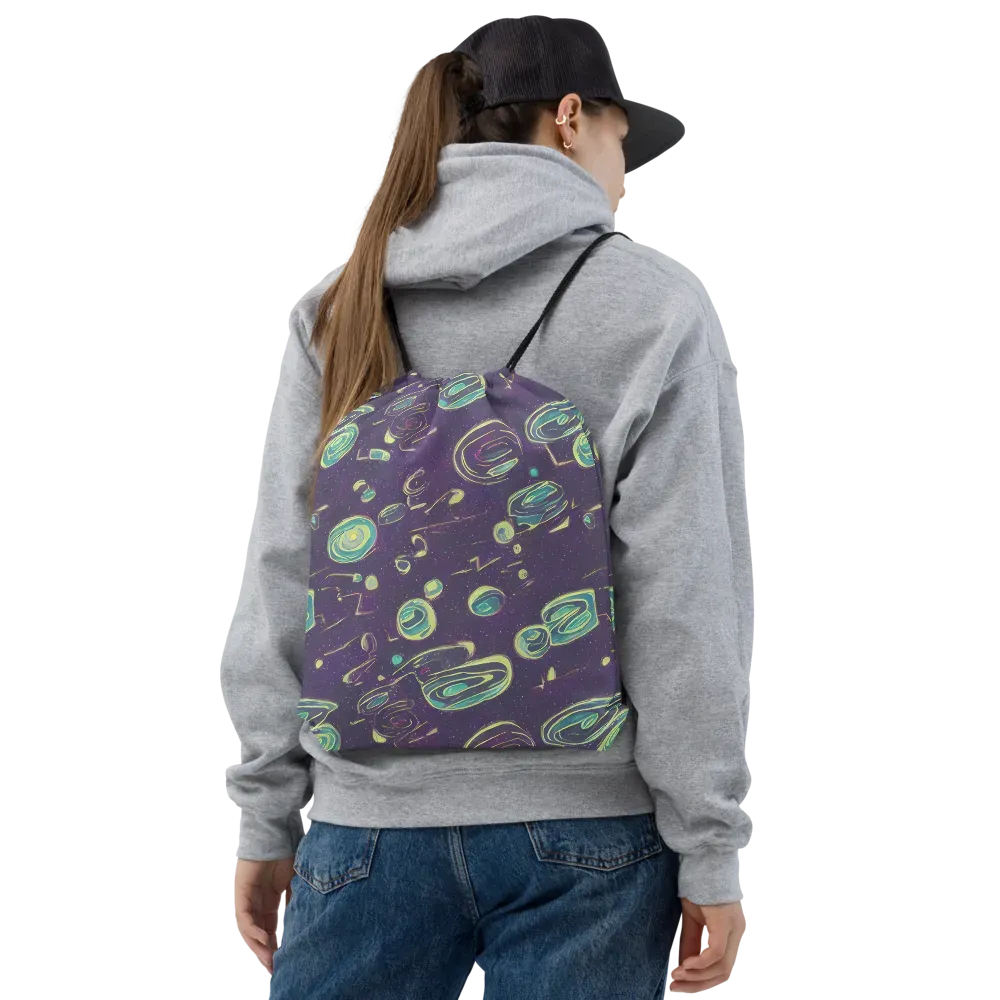Lunar Lichen on Drawstring Bag — Front
