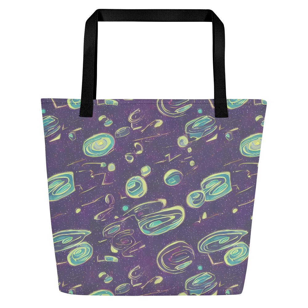 Lunar Lichen on Large Tote Bag W/ Pocket — Front