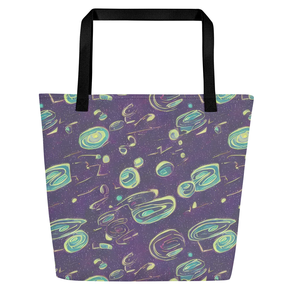 Lunar Lichen on Large Tote Bag W/ Pocket — Front