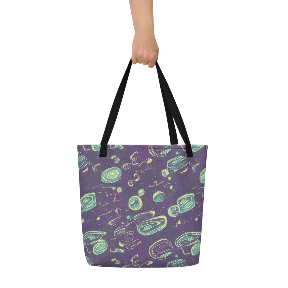 Lunar Lichen on Large Tote Bag W/ Pocket — Front