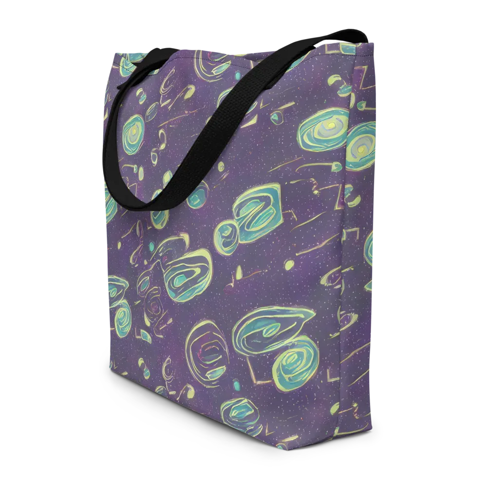 Lunar Lichen on Large Tote Bag W/ Pocket — Front